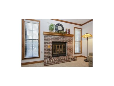 Lovely brick fireplace.