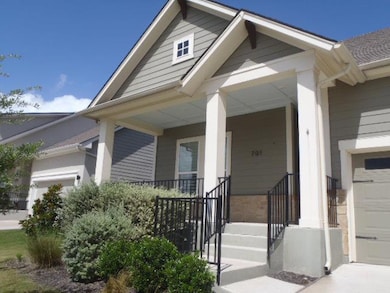 View of front facade featuring a porch