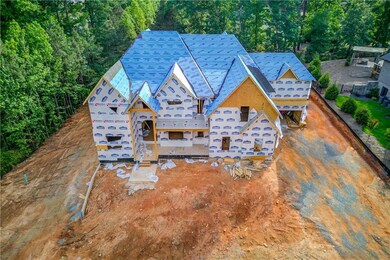 View of front of property featuring a high end roo