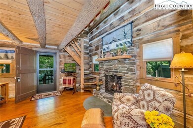 Living room with gas logs.
