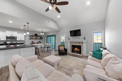 view from hall into living area