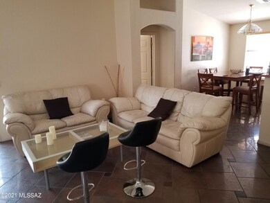 Living room and dining room