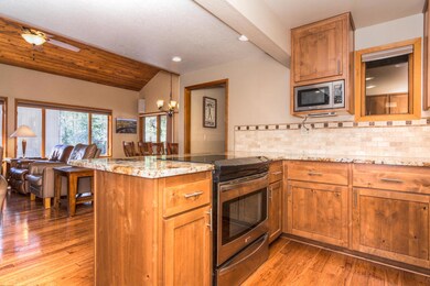 Open kitchen/living area.