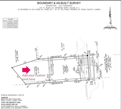 Survey shows where you can add your custom pool.