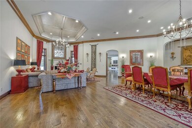 The spacious living and dining area is perfect for
