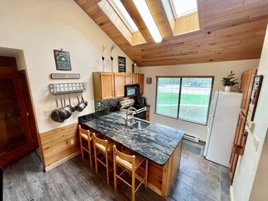 Easy to prepare foods and entertain in this open s
