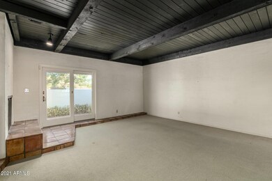 Great Room With Wood Burning Fireplace