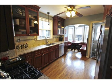 Updated kitchen with built in breakfast nook.