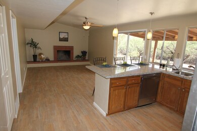 Kitchen into family room