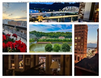 Enjoy remarkable vistas of the WV State Capitol, t