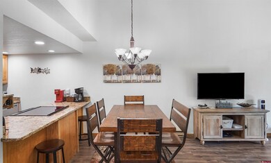 Dinning table and kitchen breakfast bar