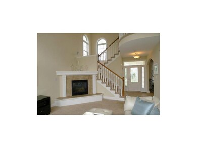 Lovely stairs lead to landing that overlooks great