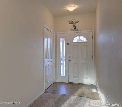 Roomy entry with closet