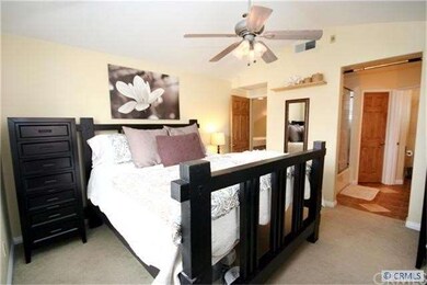 Third level spacious master bedroom with ceiling f