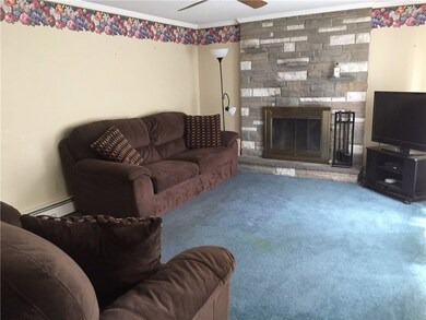 Living room with fireplace