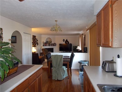KITCHEN VIEW INTO BREAKFAST AREA & FAMILY ROOM