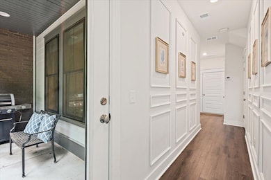 Patio and entry hallway