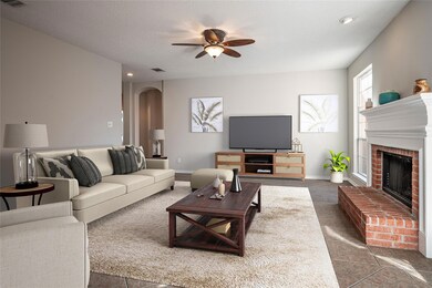 Family room. This photo is virtually staged.