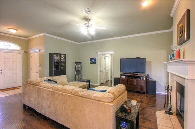 Living Room showing doorway to the bedroom wing of