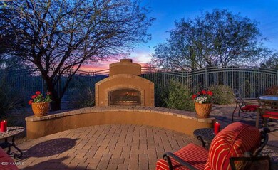 Outdoor Gas Fireplace with Benches