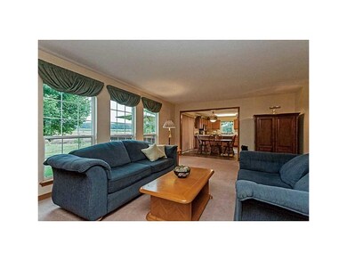Great Room. OPen floor plan with kitchen and great