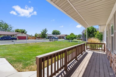 Deck with a residential view