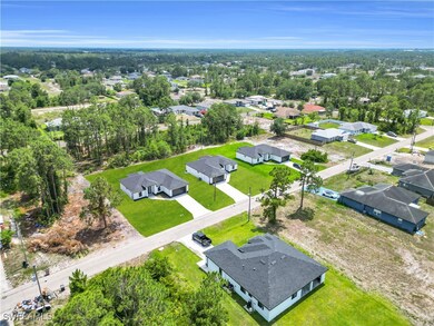 Aerial view of residential area