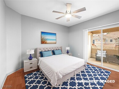 Primary en suite with direct access to balcony wit