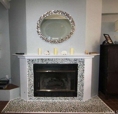 Custom mosaic fireplace detail