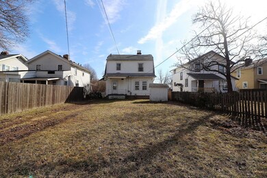 Partially fenced backyard