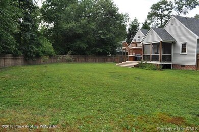 Large fenced backyard