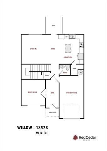 RED CEDAR 1857 B - 1st Floor Plan