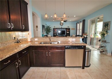 Kitchen looking into family room