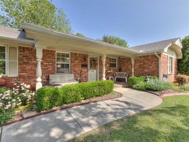 Ranch-style house with a porch