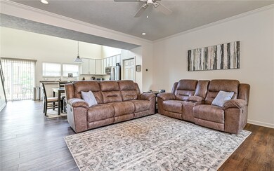 Sun drenched open floor plan with easy to maintain