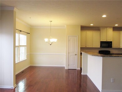 Spacious dining room.  Crown molding on the main l