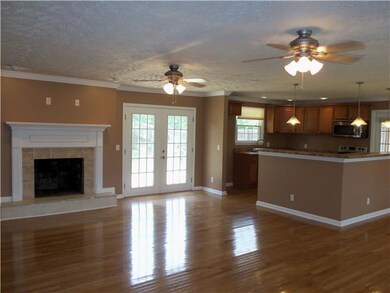 French doors leading to the private backyard and patio.