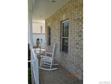 Wonderful aggregate front porch