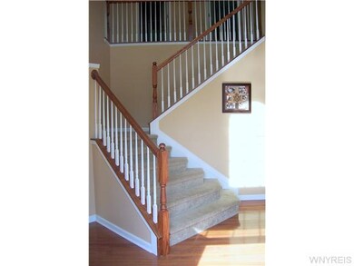 Foyer Dramatic staircase in foyer
