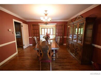 Dining room from living room looking into the sunr