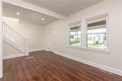 Recessed lighting and brand new flooring