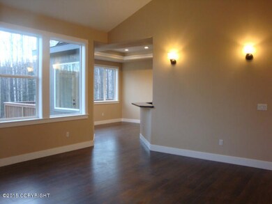 Living room into dining area