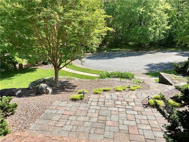 View from front porch onto cul-de-sac.