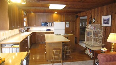 Kitchen, Alder wood cabinets.