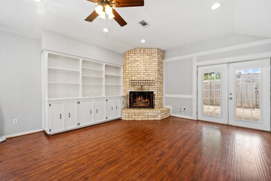 Custom built-ins and gas log fireplace