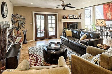 French doors in Greatroom
