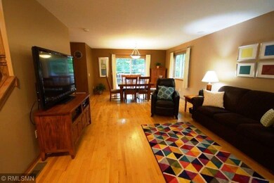 Open floor plan on the main level, beautiful hardw