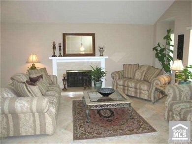 Beautiful travertine floors throughout living room