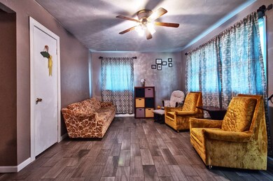 Spacious area with coat closet.