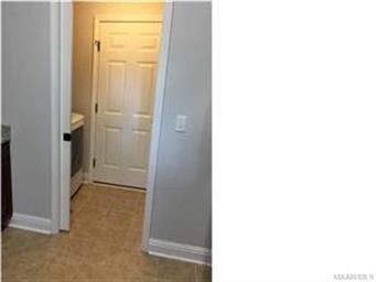 Pocket doors allow the laundry room to be closed o